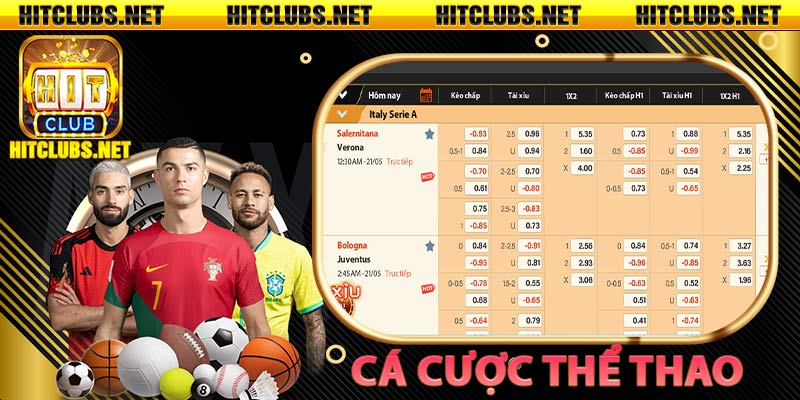 Cá cược thể thao trực tuyến trên cổng game hitclub