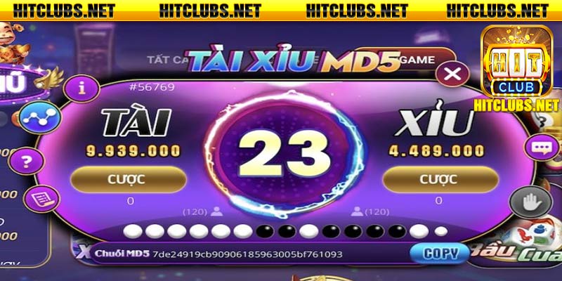 Cách Chơi Tài Xỉu MD5 Đổi Thưởng Tiền Mặt hitclub