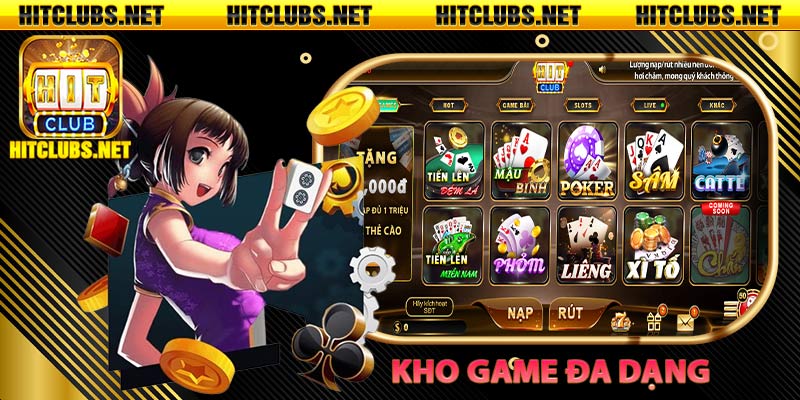 Hit.club có kho game siêu đa dạng