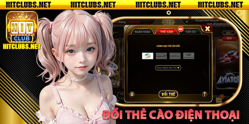 Người chơi có thể đổi thẻ điện thoại trên cổng game hit.club